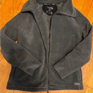 Calvin Klein Womens Charcoal Fleece Jacket